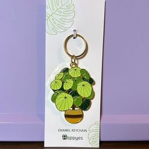 Green Enamel Keychain